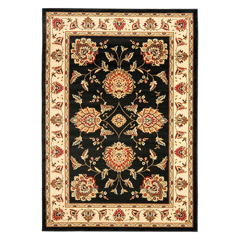 Safavieh Lyndhurst Framed Floral Rug, Black, 5X7.5 Ft