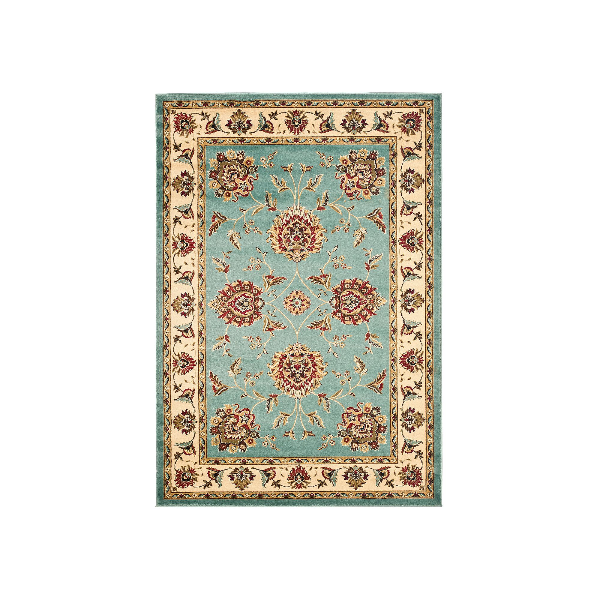 Safavieh Lyndhurst Ornate Framed Floral Rug, Blue Ivory