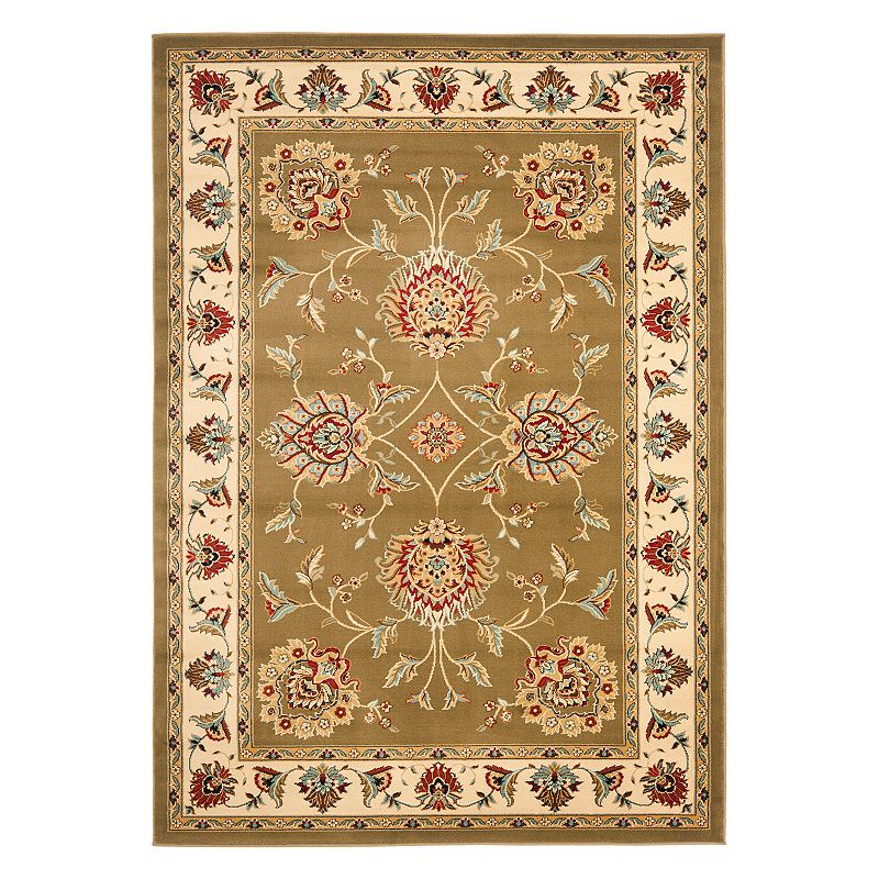 Safavieh Lyndhurst Framed Floral Rug, Green, 5X7.5 Ft