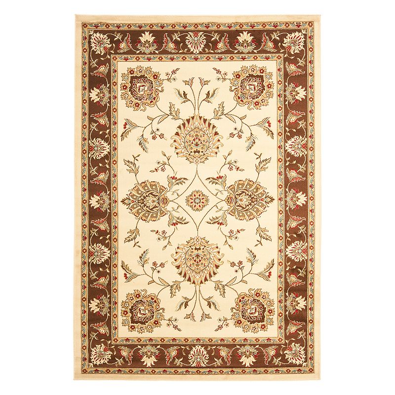 Safavieh Lyndhurst Framed Floral Rug, White, 6.5X9.5 Ft