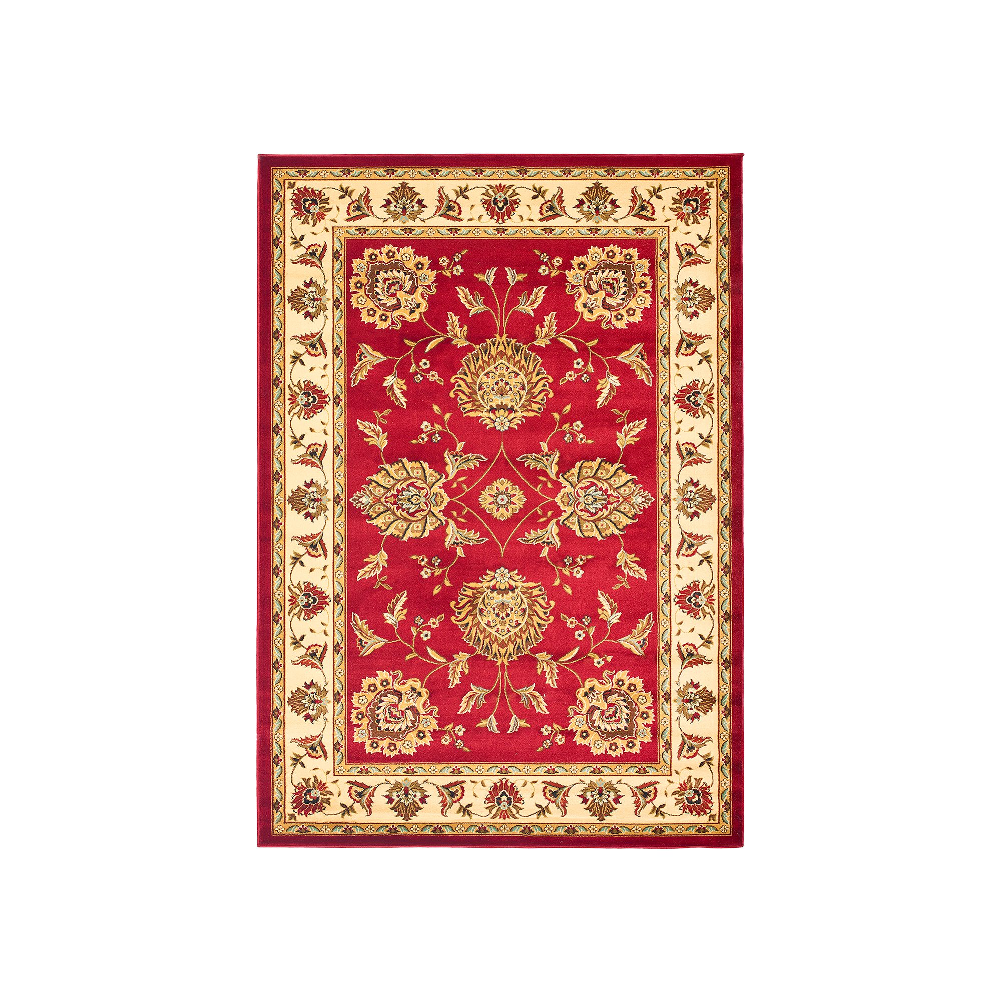 Safavieh Lyndhurst Ornate Framed Floral Rug, Red Ivory