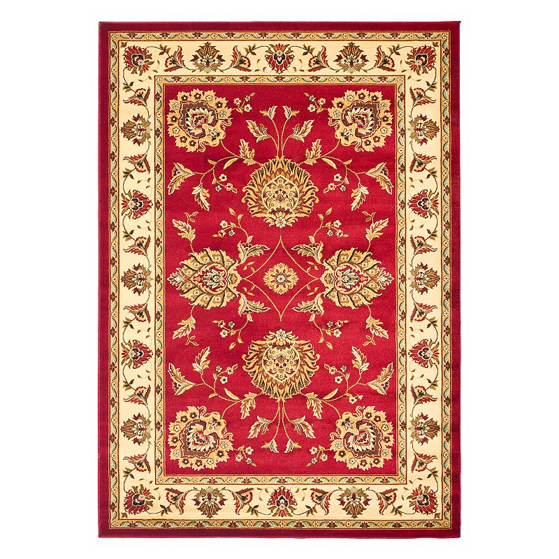 Safavieh Lyndhurst Framed Floral Rug, Red, 5X7.5 Ft