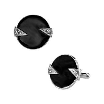 1928 Art Deco Circle Cuff Links