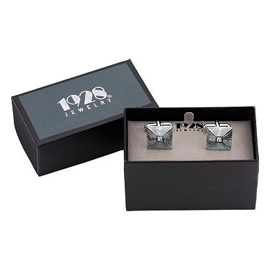 1928 Textured Square Cuff Links