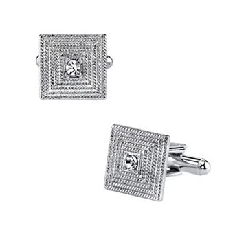 1928 Textured Square Cuff Links