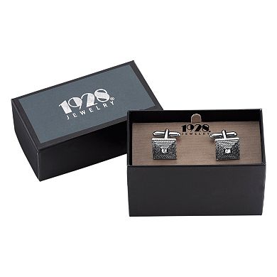 1928 Textured Square Cuff Links