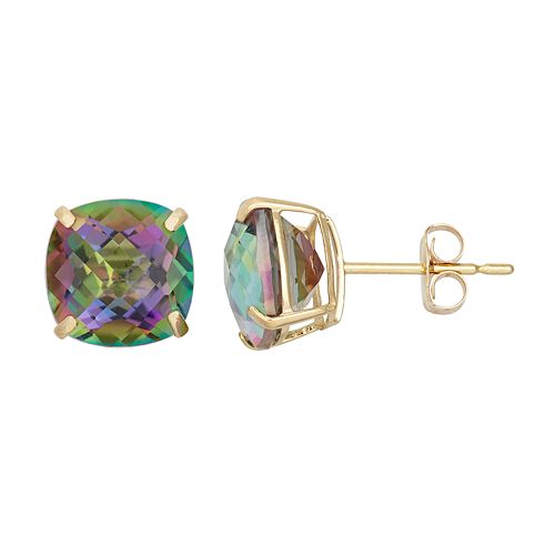 14kt Gold Earrings with Pearl & Pink Topaz EZ5751