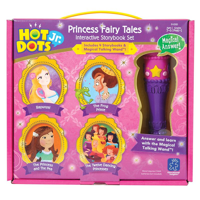 Educational Insights Hot Dots Jr. Princess Fairy Tales Storybook Set, Multi
