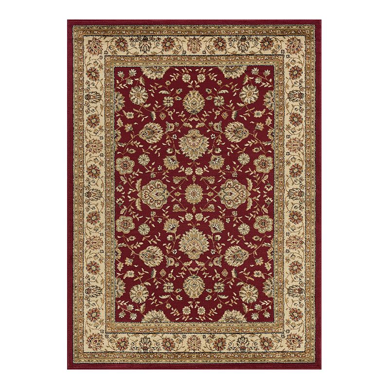 KHL Rugs Traditional Floral Rug, Red, 7.5X10 Ft