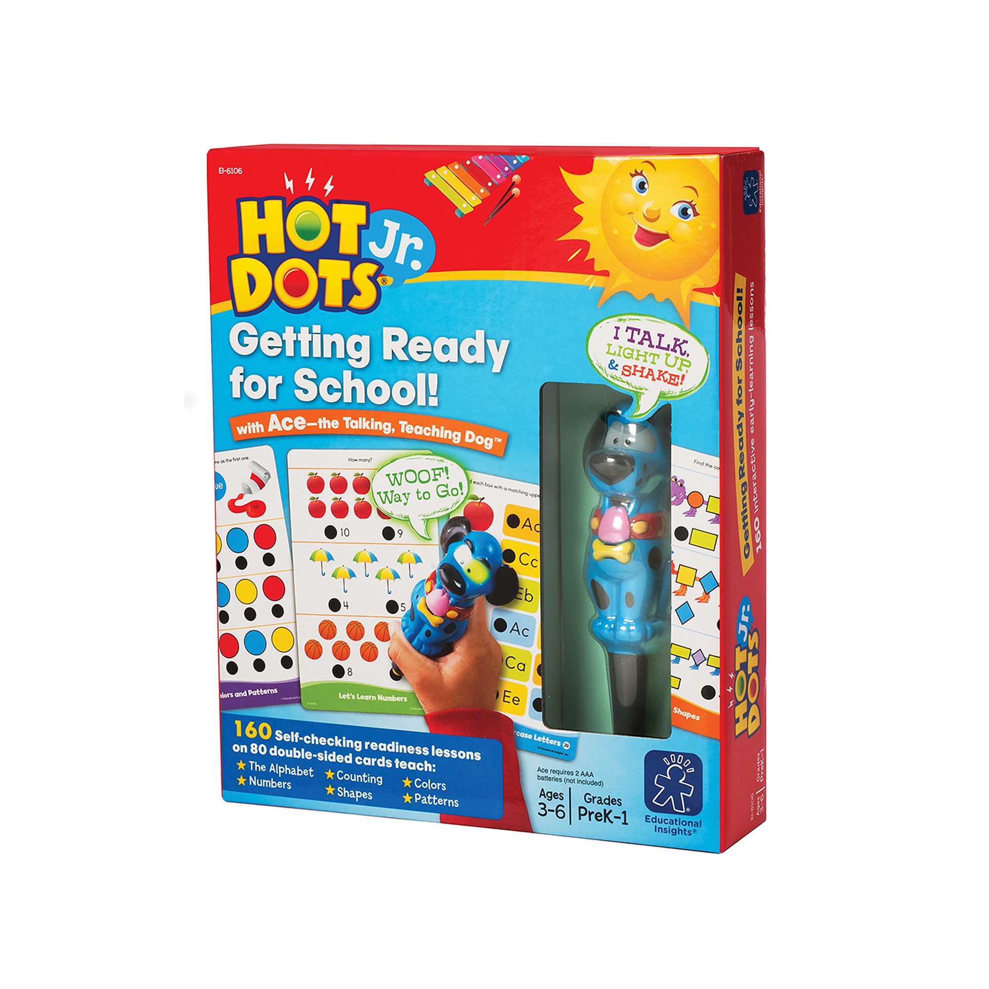 Educational Insights Hot Dots Jr. Getting Ready For School, Multicolor