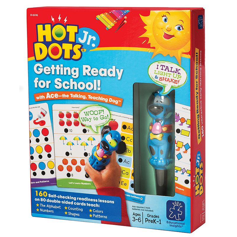 Educational Insights Hot Dots Jr. Getting Ready For School, Multicolor