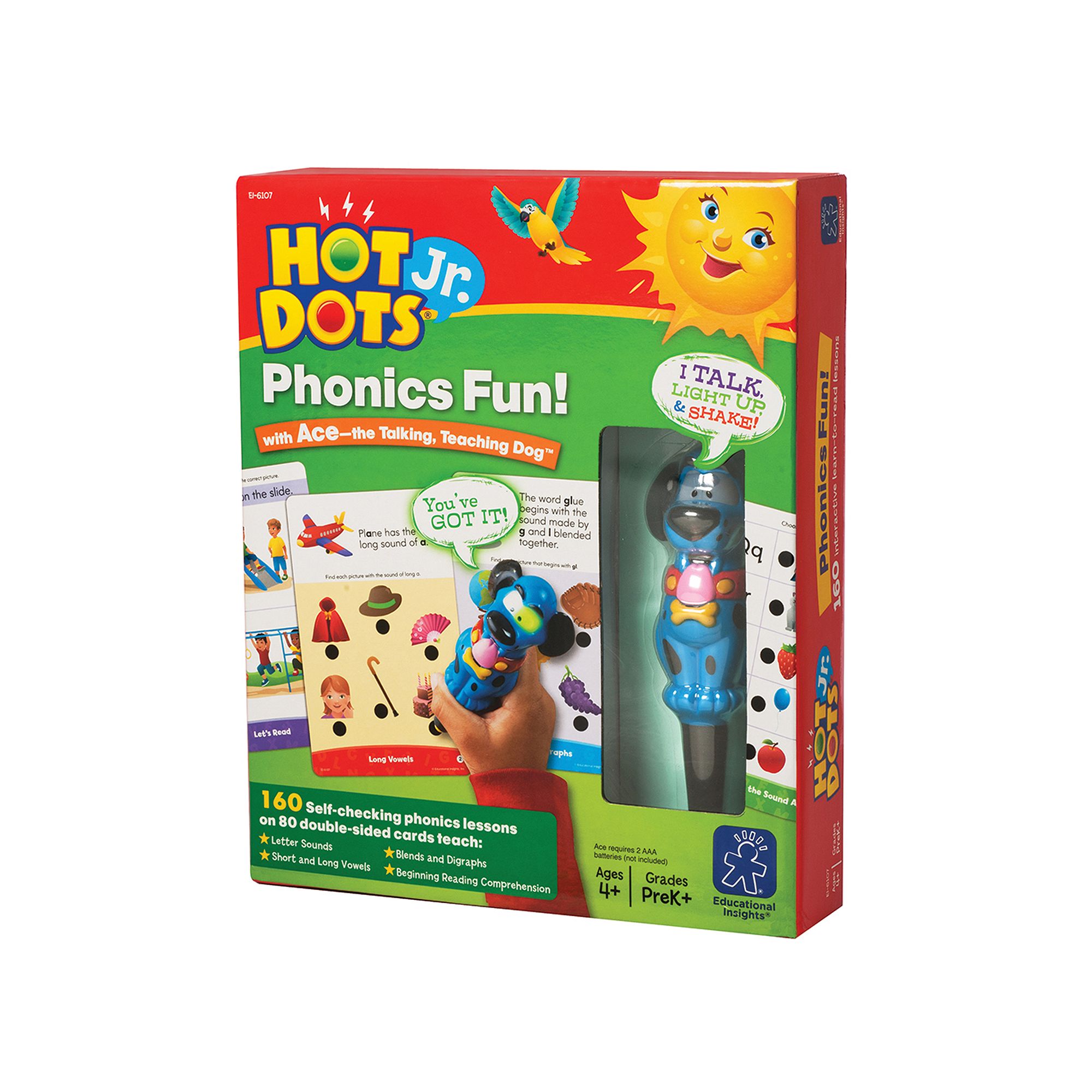 Educational Insights Hot Dots Jr. Phonics Fun, Multicolor