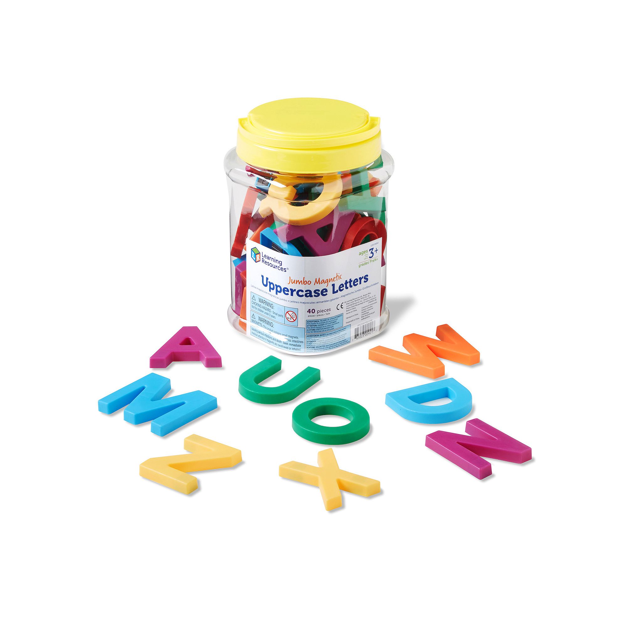 Learning Resources Jumbo Uppercase Magnetic Letters, Multicolor