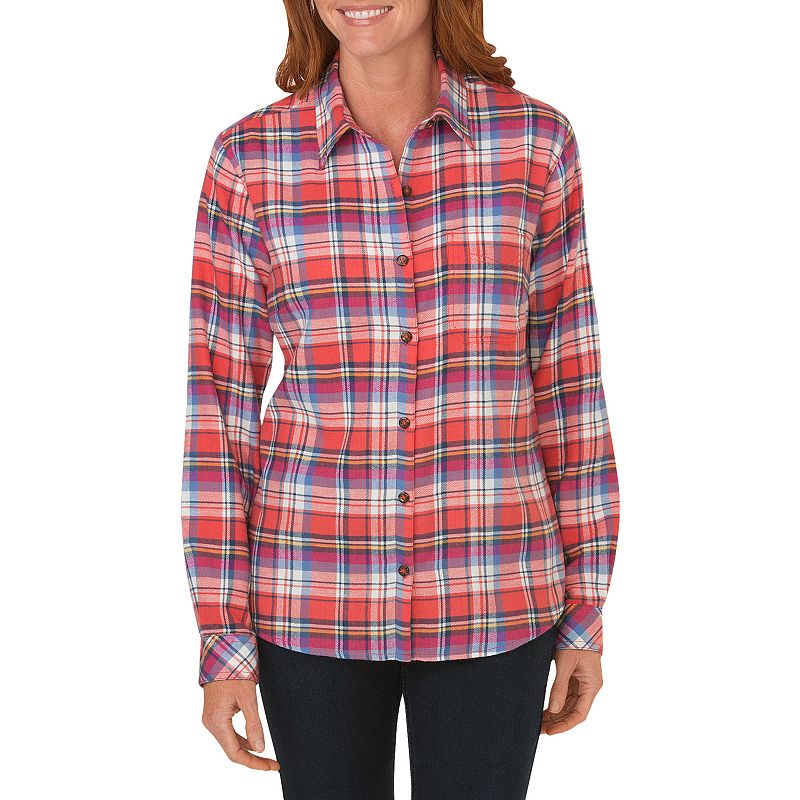 Pink Plaid Long Sleeve Shirt | Kohl's