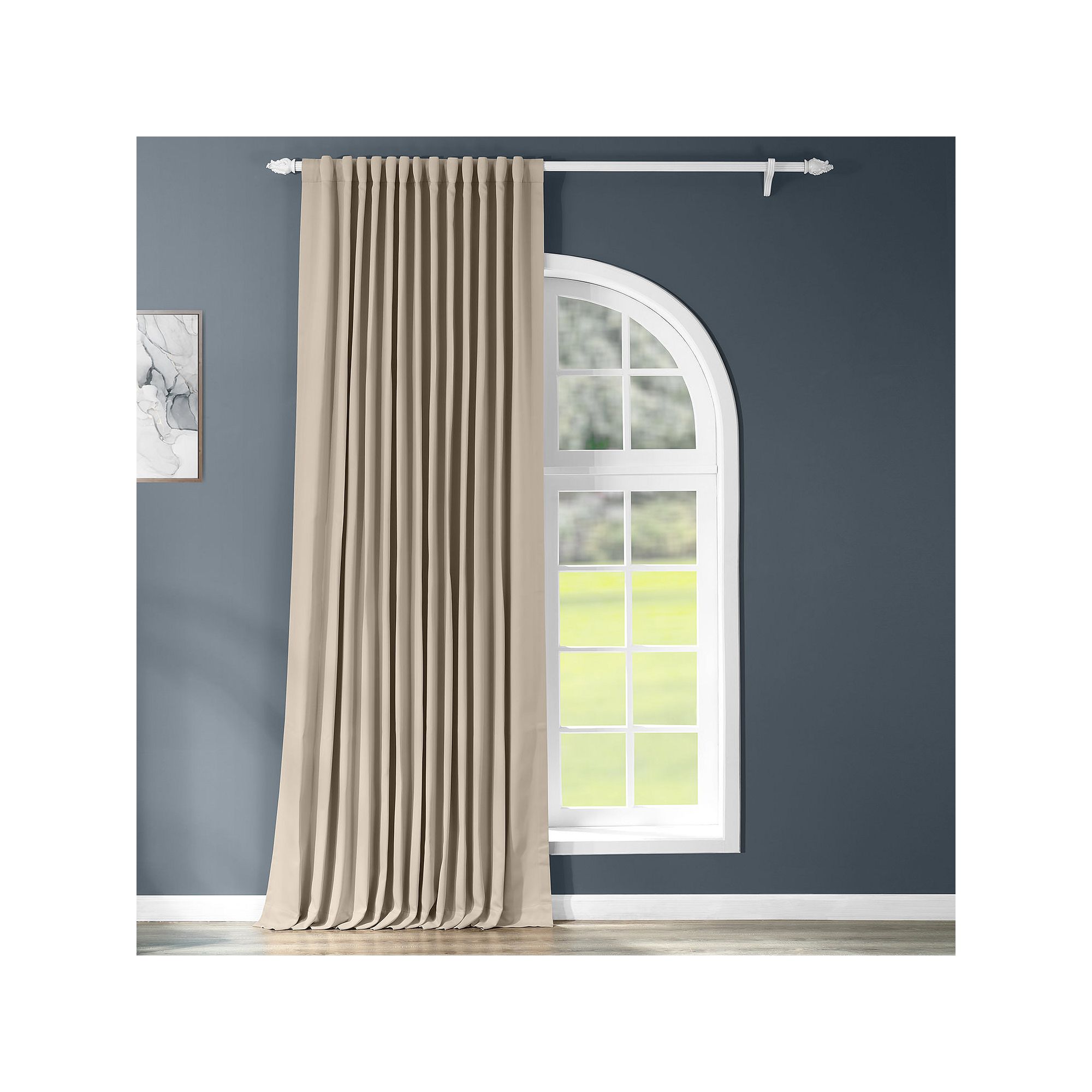 EFF Blackout 1-Panel Doublewide Window Curtain, Classic Brown