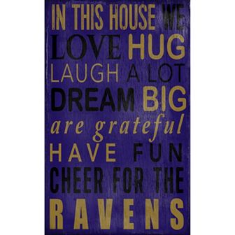 Baltimore Ravens In This House Wall Art