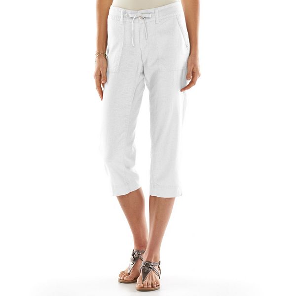 Sonoma Goods For Life® Linen-Blend Capris - Women's