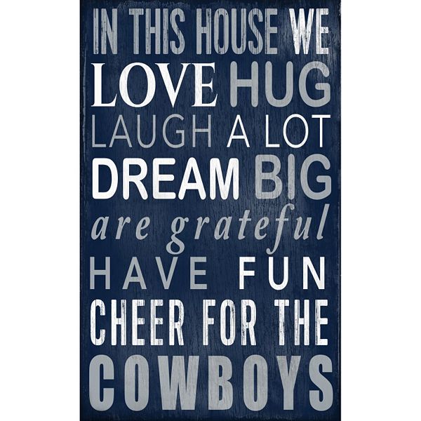 Dallas Cowboys In This House Wall Art