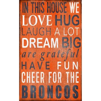 Denver Broncos In This House Wall Art