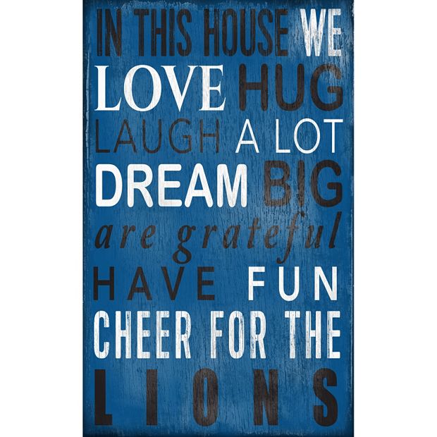 Detroit Lions In This House Wall Art