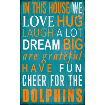 Miami Dolphins In This House Wall Art