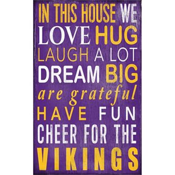 Minnesota Vikings In This House Wall Art
