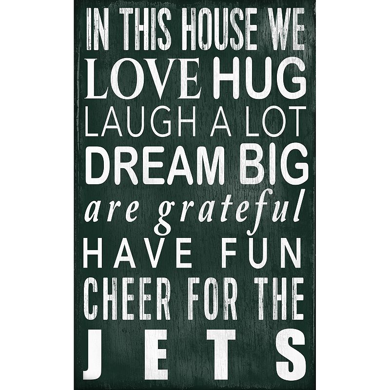 New York Jets In This House Wall Art, Multicolor