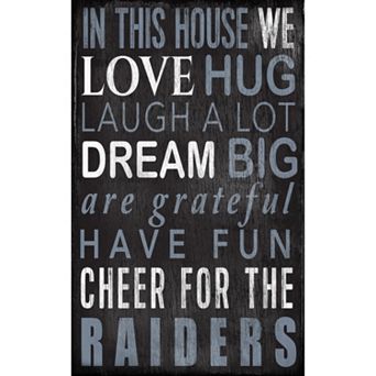 Oakland Raiders In This House Wall Art