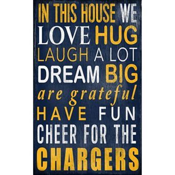 San Diego Chargers In This House Wall Art