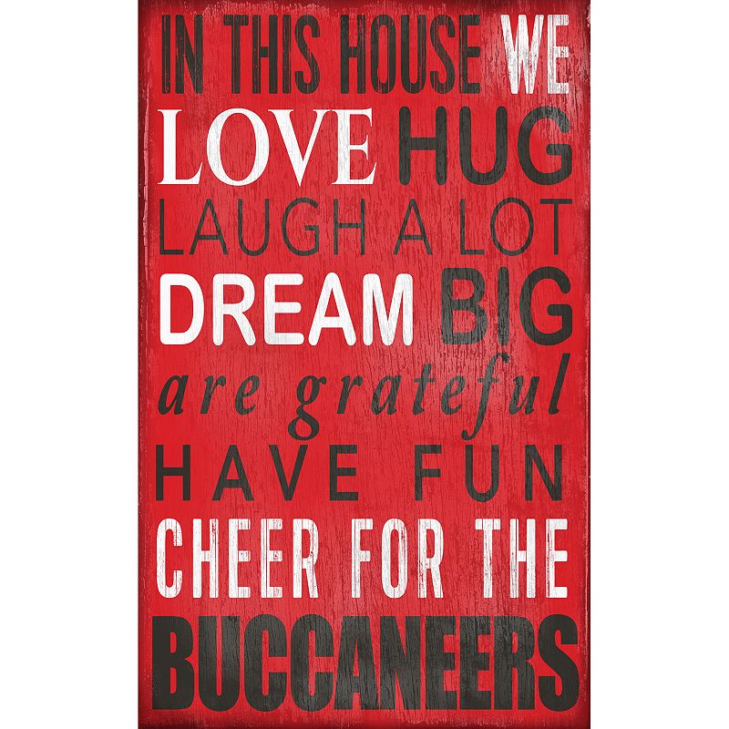 Tampa Bay Buccaneers In This House Wall Art, Multicolor