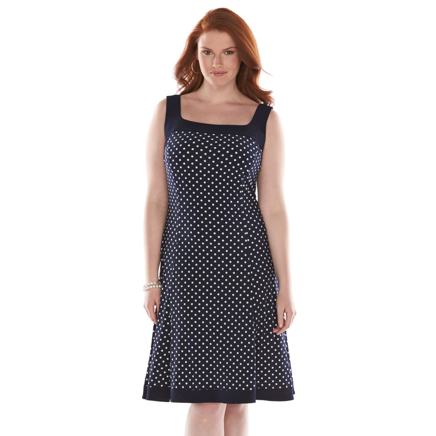 polka dot flare dress