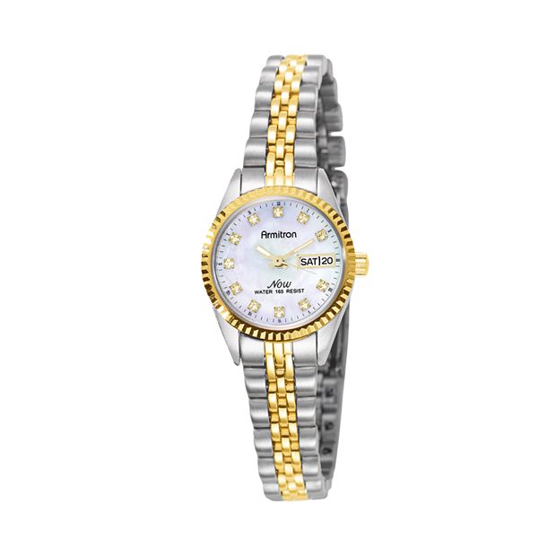 Armitron NOW Crystal Two Tone Watch - 75/2475MOP