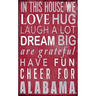 Alabama Crimson Tide In This House Wall Art