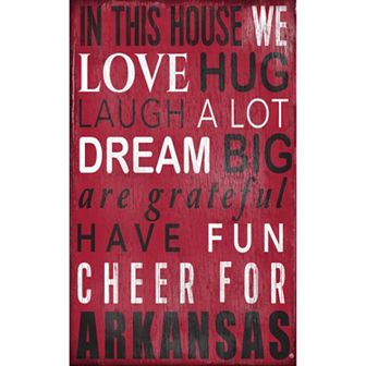 Arkansas Razorbacks In This House Wall Art