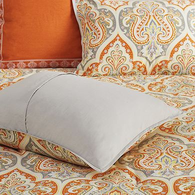 Madison Park Leah Paisley Comforter Set with Throw Pillows