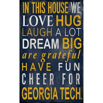 Georgia Tech Yellow Jackets In This House Wall Art