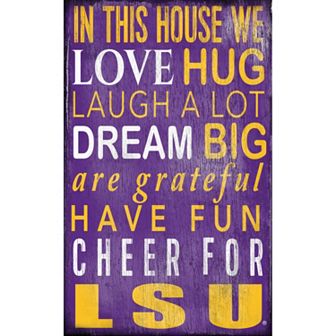 LSU Tigers In This House Wall Art