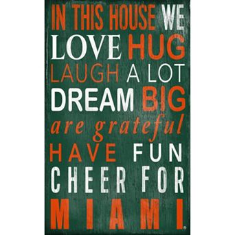 Miami Hurricanes In This House Wall Art
