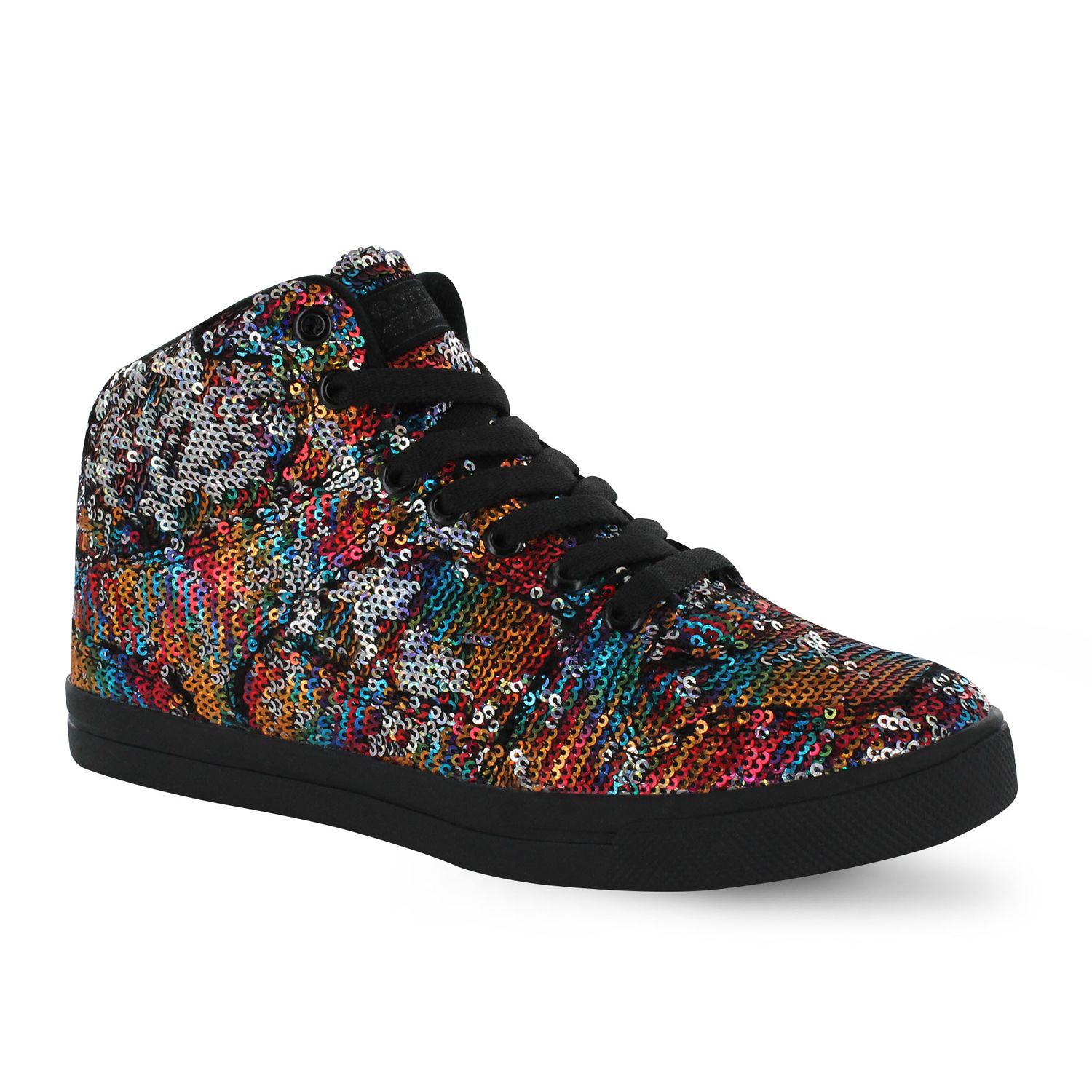 gotta flurt black sequin sneakers
