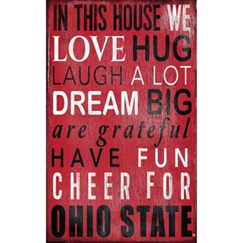 Ohio State Buckeyes In This House Wall Art