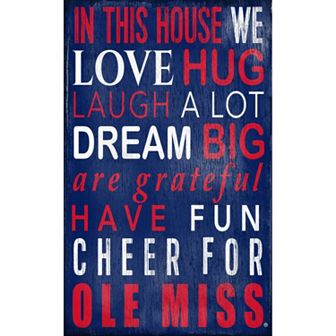 Ole Miss Rebels In This House Wall Art