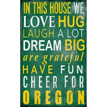 Oregon Ducks In This House Wall Art