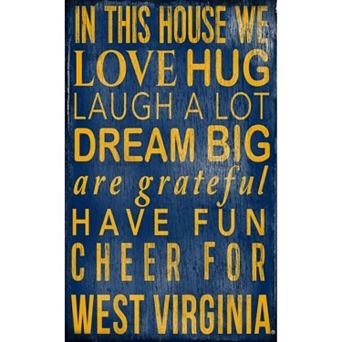 West Virginia Mountaineers In This House Wall Art