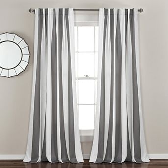 Lush Decor Wilbur Stripe Room Darkening Window Curtains Set