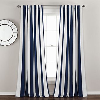 Lush Decor Wilbur Stripe Room Darkening Window Curtains Set