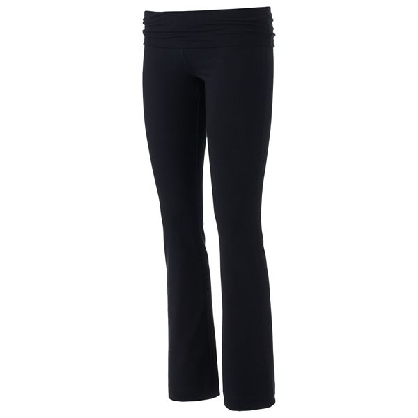 Fold over boot cut hotsell yoga pants