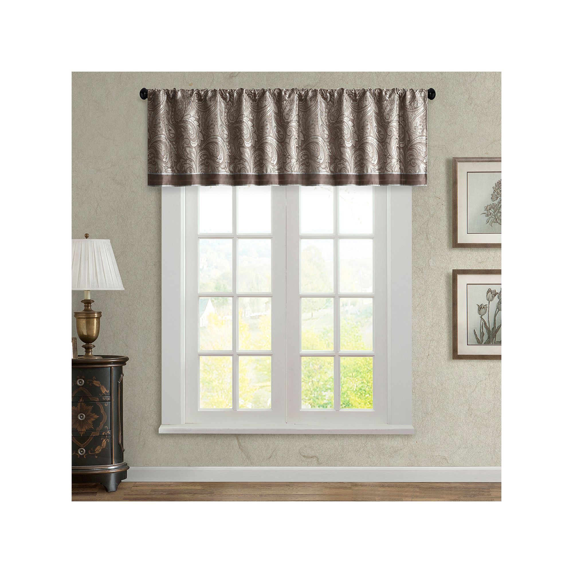 Madison Park Whitman Window Valance, Brown