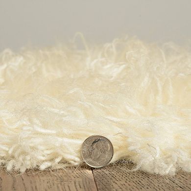 Linon 3A Flokati Shag Wool Rug
