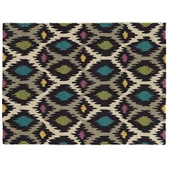 Linon Silhouette Greek Key Wool Rug