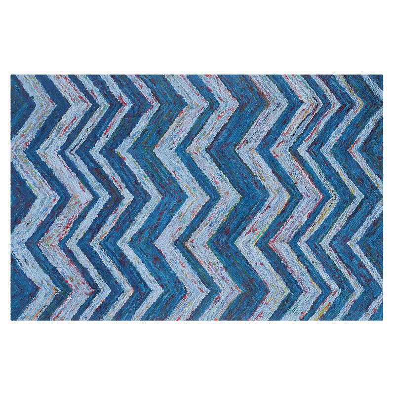 Safavieh Nantucket Bailey Chevron Rug, Blue, 4X6 Ft